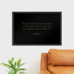 Creëer Uw eigen offerte Poster<br><div class="desc">Creëer uw eigen aangepaste quote poster muurkunst. Beschikt over minimalistische typografie van de typemachine in goudkleur op een zwarte achtergrond.</div>