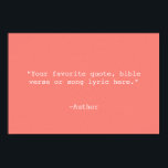 Creëer Uw eigen offerte Poster<br><div class="desc">Creëer uw eigen aangepaste poster-wandkunst. Biedt minimalistische typografie voor schrijfmachines.</div>