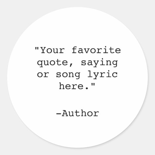 Creëer Uw eigen offerte Ronde Sticker (Voorkant)