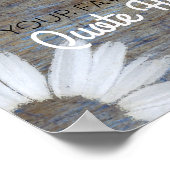 Creëer Uw eigen offerte | Rustic Wood Daisy Flower Poster (Hoek)