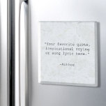 Creëer Uw eigen offerte Stenen Magneet<br><div class="desc">Creëer uw eigen aangepaste citaat steenmagneet. Beschikt over een minimalistische typografie.</div>