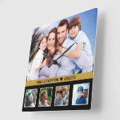 Creëer Uw eigen offerte voor 5 fotocollage Vierkante Klok (Hoek)
