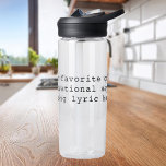 Creëer Uw eigen offerte Waterfles<br><div class="desc">Creëer uw eigen aangepaste citaat waterfles. Geweldig gepersonaliseerd cadeau,  voeg gewoon je eigen tekst toe. Beschikt over een minimalistische typografie.</div>