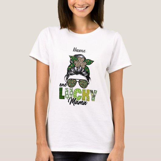 Creëer Uw eigen One Lucky Mama St Patricks Day T-shirt (Voorkant)