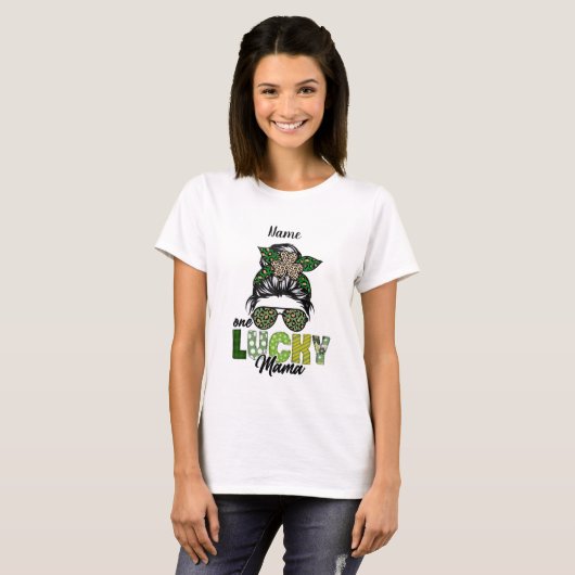 Creëer Uw eigen One Lucky Mama St Patricks Day T-shirt (Voorkant volledig)