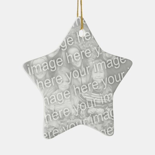 Creëer Uw eigen one-Sided Star Photo Keepomwille Keramisch Ornament (Rechts)