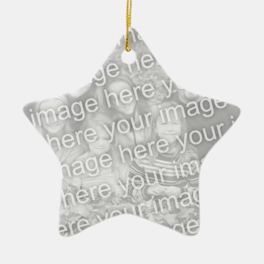 Creëer Uw eigen one-Sided Star Photo Keepomwille Keramisch Ornament (Voorkant)