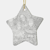 Creëer Uw eigen one-Sided Star Photo Keepomwille Keramisch Ornament (Links)