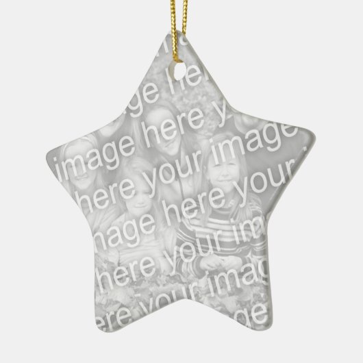 Creëer Uw eigen one-Sided Star Photo Keepomwille Keramisch Ornament (Links)
