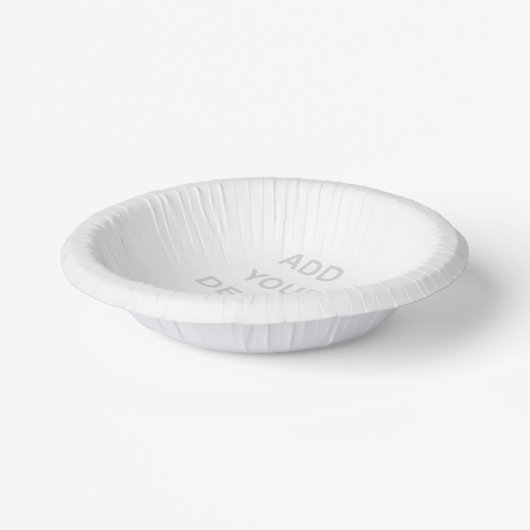 Creëer uw eigen ontwerp 7" papieren schaal papieren kommen (Gebogen)