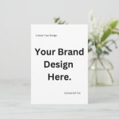 Creëer Uw eigen ontwerp en print Flat Holiday Kaar Feestdagenkaart (Staand voorkant)