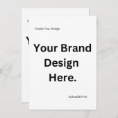 Creëer Uw eigen ontwerp en print Flat Holiday Kaar Feestdagenkaart (Voorkant / Achterkant)