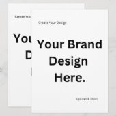 Creëer Uw eigen ontwerp en print Flat Holiday Kaar Feestdagenkaart (Voorkant / Achterkant)