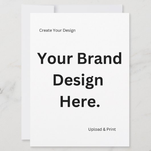 Creëer Uw eigen ontwerp en print Flat Holiday Kaar Feestdagenkaart (Voorkant)