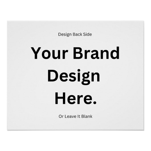 Creëer uw eigen ontwerp en print glanzend Poster (Voorkant)