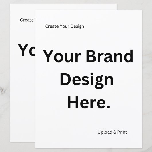 Creëer uw eigen ontwerp en print papier blad (Voorkant / Achterkant)