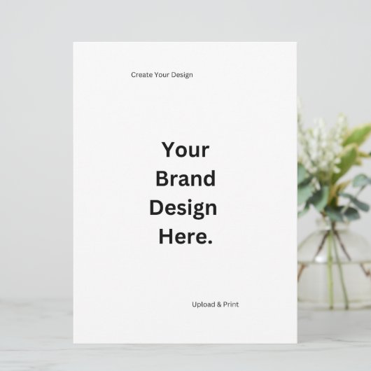 Creëer uw eigen ontwerp en print platte Kaart (Staand voorkant)