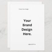 Creëer uw eigen ontwerp en print platte Kaart (Voorkant / Achterkant)