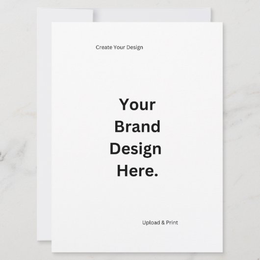 Creëer uw eigen ontwerp en print platte Kaart (Achterkant)