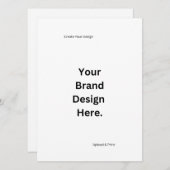 Creëer uw eigen ontwerp en print platte menu (Voorkant / Achterkant)