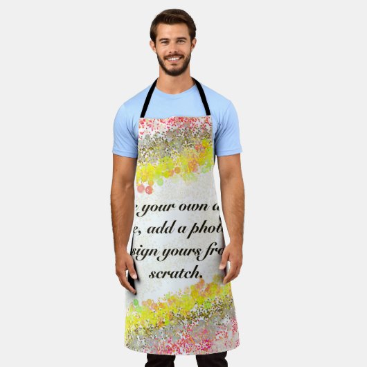 Creëer uw eigen ontwerp & foto uniek cadeau schort (Gedragen)