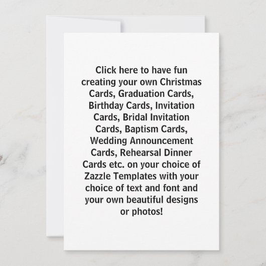 Creëer uw eigen ontwerp-Kaarten en -uitnodigingen Kaart (Voorkant)