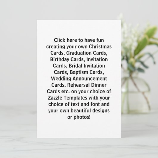 Creëer uw eigen ontwerp-Kaarten en -uitnodigingen Kaart (Staand voorkant)