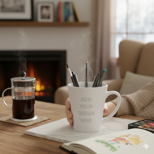 Creëer Uw eigen ontwerp Kleine 12oz Latte Mok