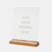 Creëer Uw eigen ontwerp met houtblok 8 "x 10" Acryl Bord (Hoek)