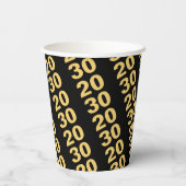 Creëer uw eigen ontwerp Modern Nieuwjaarsfeest Papieren Bekers (Achterkant)