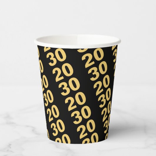 Creëer uw eigen ontwerp Modern Nieuwjaarsfeest Papieren Bekers (Links)