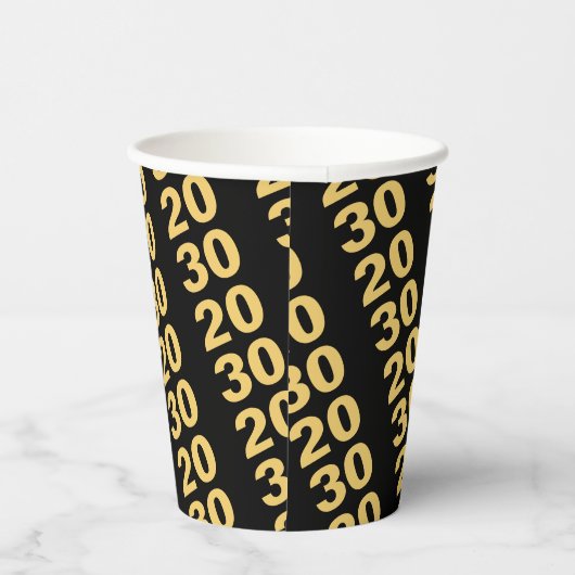 Creëer uw eigen ontwerp Modern Nieuwjaarsfeest Papieren Bekers (Rechts)