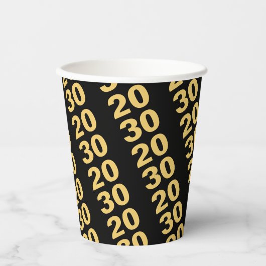 Creëer uw eigen ontwerp Modern Nieuwjaarsfeest Papieren Bekers (Voorkant)