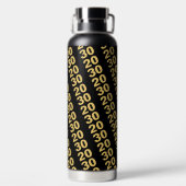 Creëer uw eigen ontwerp Modern Nieuwjaarsfeest Waterfles (Achterkant)