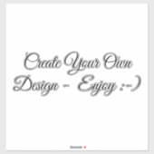 Creëer Uw eigen ontwerp op maat gesneden vinylStic Sticker (Vel)