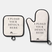 Creëer Uw eigen ontwerp Ovenwant & Pannenlap Set (Voorkant)