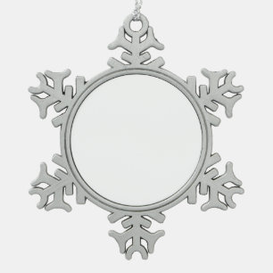 Creëer Uw eigen ontwerp Pewter Snowflake Ornament