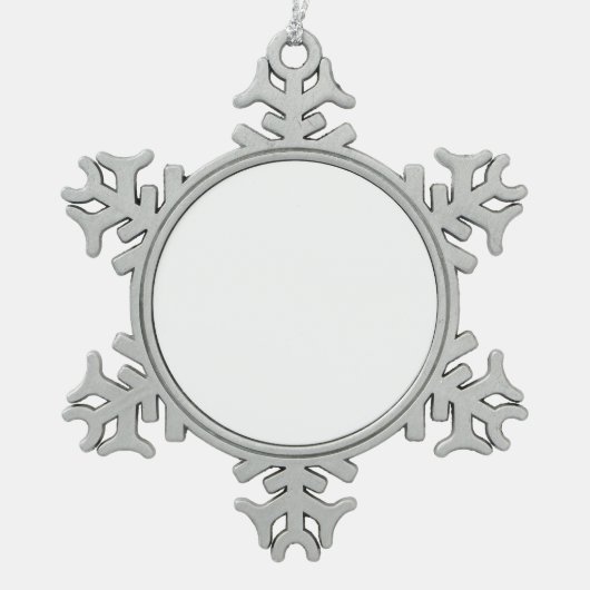 Creëer Uw eigen ontwerp Pewter Snowflake Ornament (Voorkant)