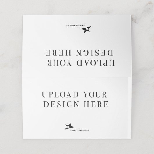 Creëer Uw eigen ontwerp Plaatskaartje (Buitenkant ongevouwen)