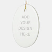 Creëer uw eigen ontwerp porselein ovaal Ornament (Links)