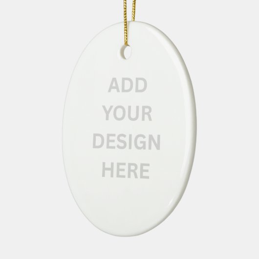 Creëer uw eigen ontwerp porselein ovaal Ornament (Links)