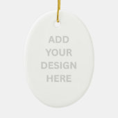 Creëer uw eigen ontwerp porselein ovaal Ornament (Voorkant)