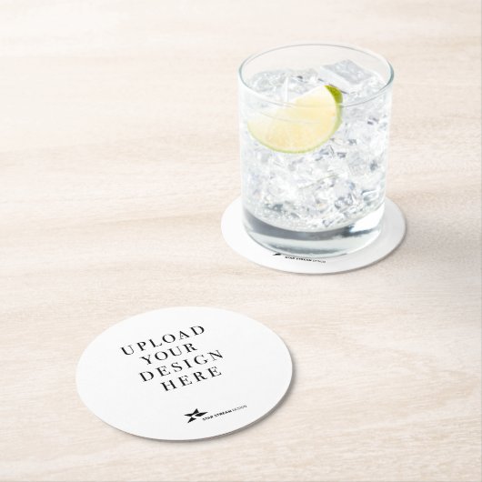 Creëer Uw eigen ontwerp Ronde Kartonnen Onderzetter (Insitu)