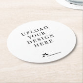 Creëer Uw eigen ontwerp Ronde Kartonnen Onderzetter (Gebogen)