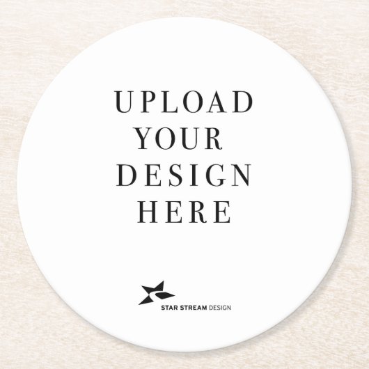 Creëer Uw eigen ontwerp Ronde Kartonnen Onderzetter (Voorkant)