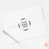 CREËER UW EIGEN — ONTWERP UW EIGEN — BLANK RONDE STICKER (Envelop)