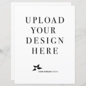 Creëer uw eigen ontwerp verticaal papier blad (Voorkant / Achterkant)