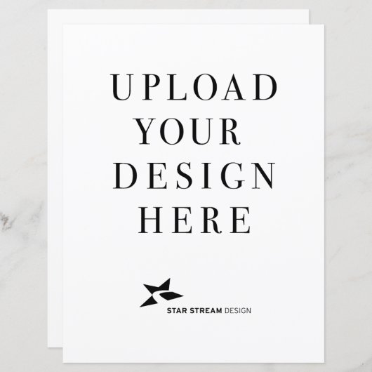 Creëer uw eigen ontwerp verticaal papier blad (Voorkant / Achterkant)