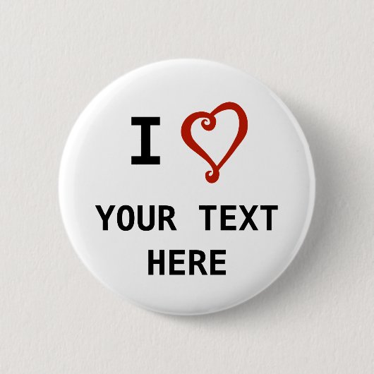 Creëer Uw eigen ontwerp voor hartliefde Ronde Button 5,7 Cm (Voorkant)