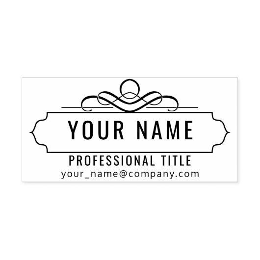 Creëer uw eigen — ontwerp voor professionele naam rubberstempel (Afrduk)